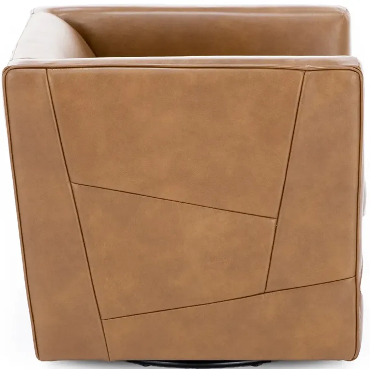 Spector Leather Swivel Chair in Camel