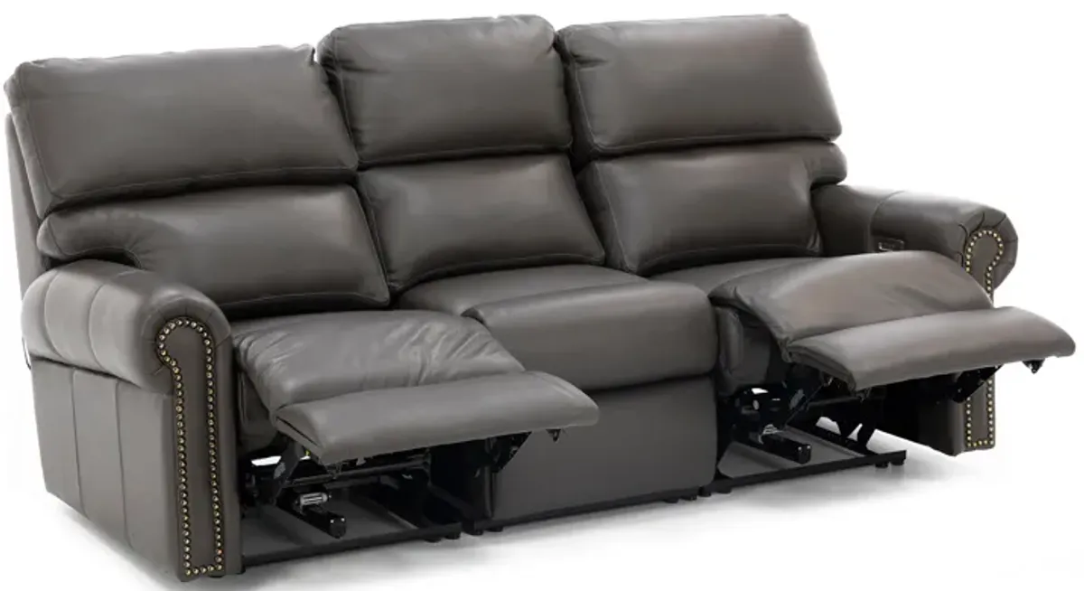 Design and Recline Connor Leather Power Reclining Sofa