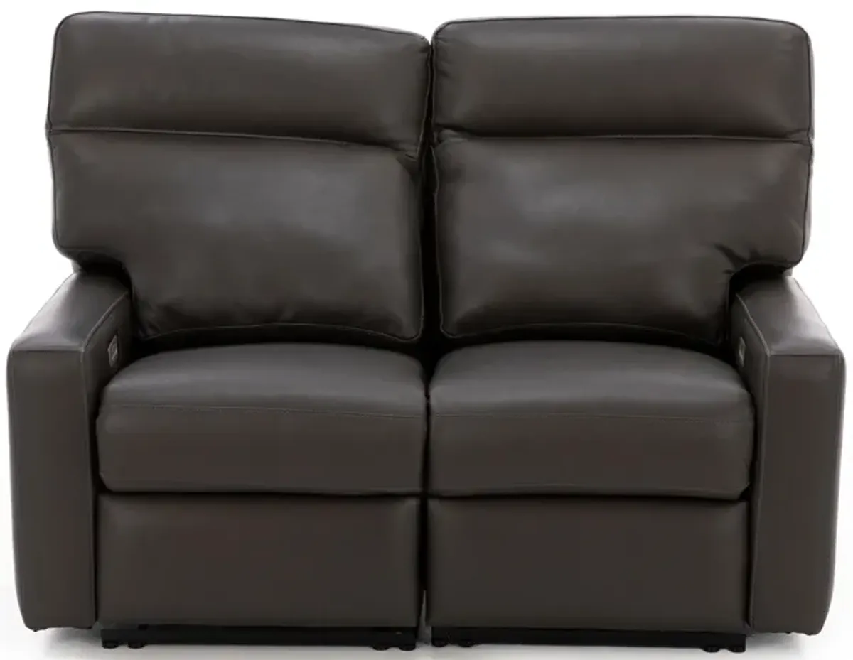 Design and Recline Lyndsey Leather Fully Loaded Reclining Loveseat