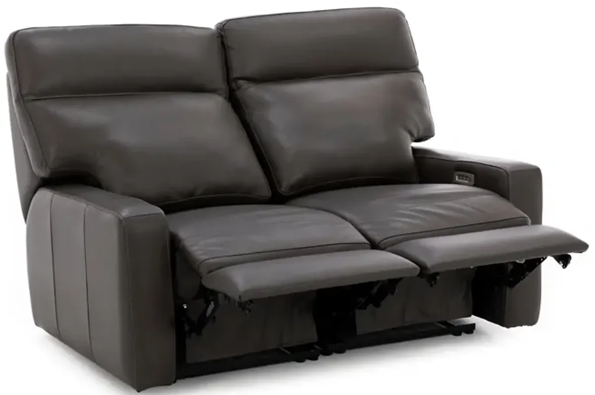 Design and Recline Lyndsey Leather Fully Loaded Reclining Loveseat