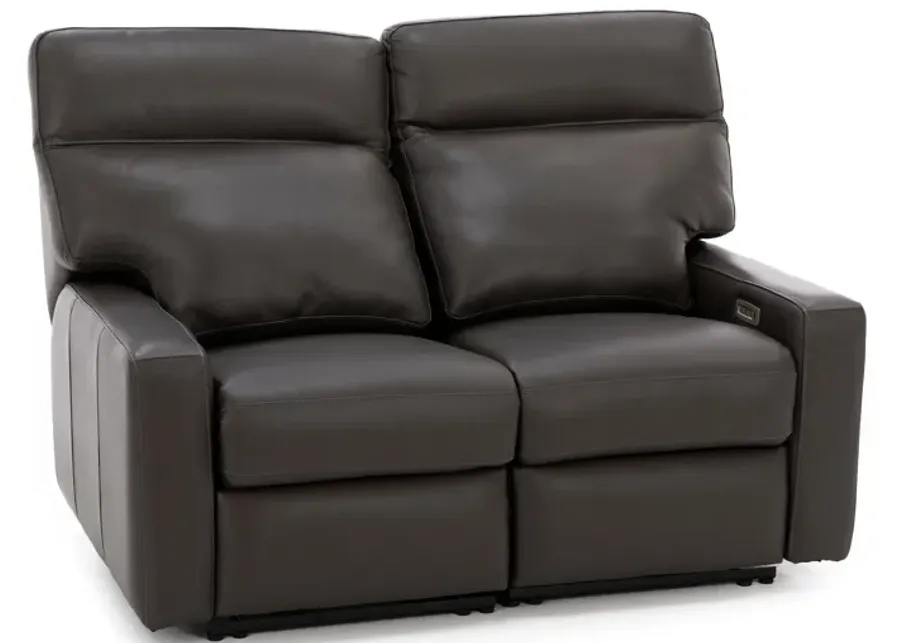 Design and Recline Lyndsey Leather Fully Loaded Reclining Loveseat