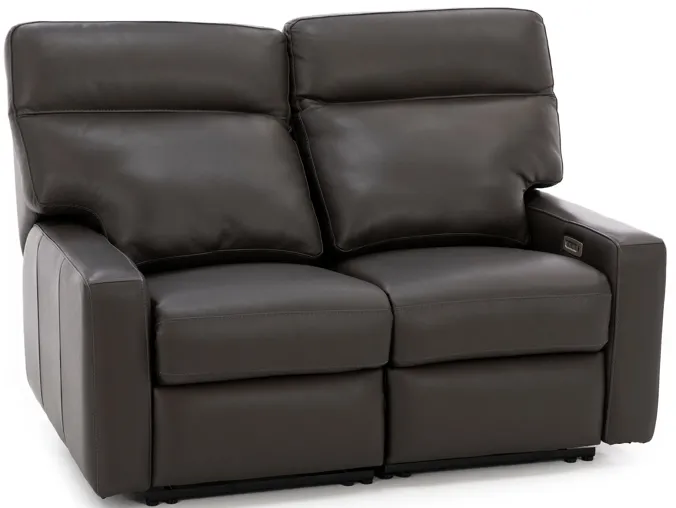 Design and Recline Lyndsey Leather Fully Loaded Reclining Loveseat