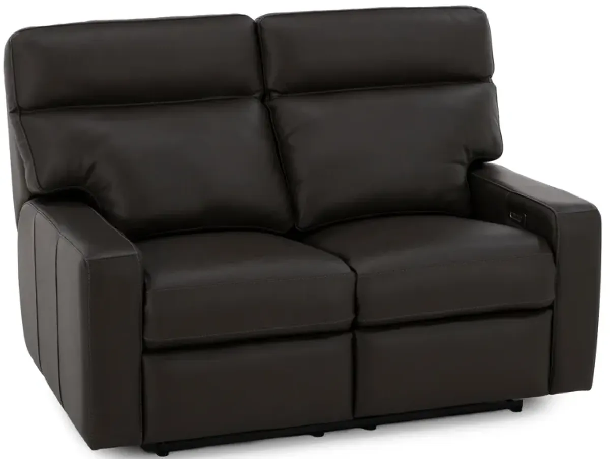 Design and Recline Lyndsey Leather Fully Loaded Reclining Loveseat