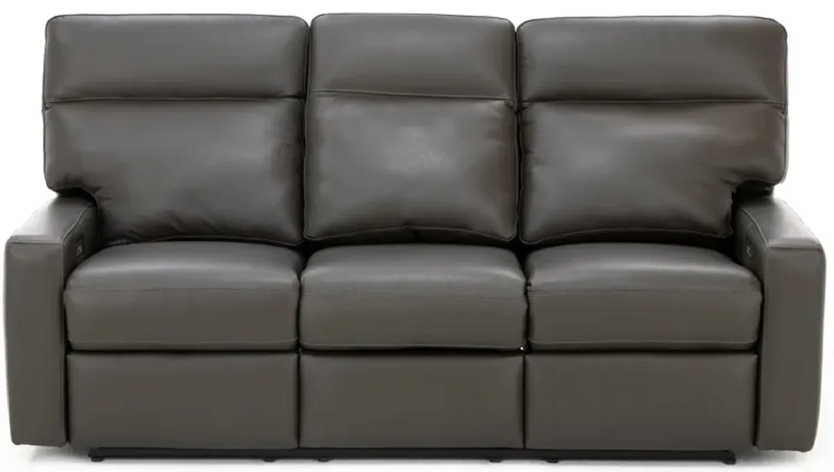 Design and Recline Lyndsey Leather Fully Loaded Reclining Sofa