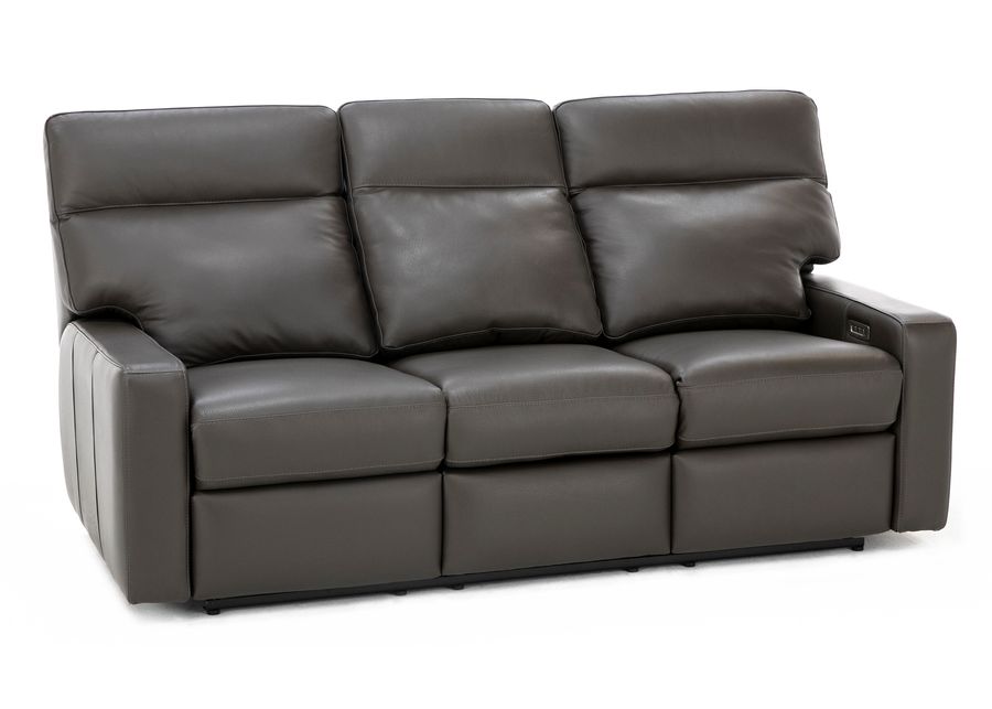 Design and Recline Lyndsey Leather Fully Loaded Reclining Sofa