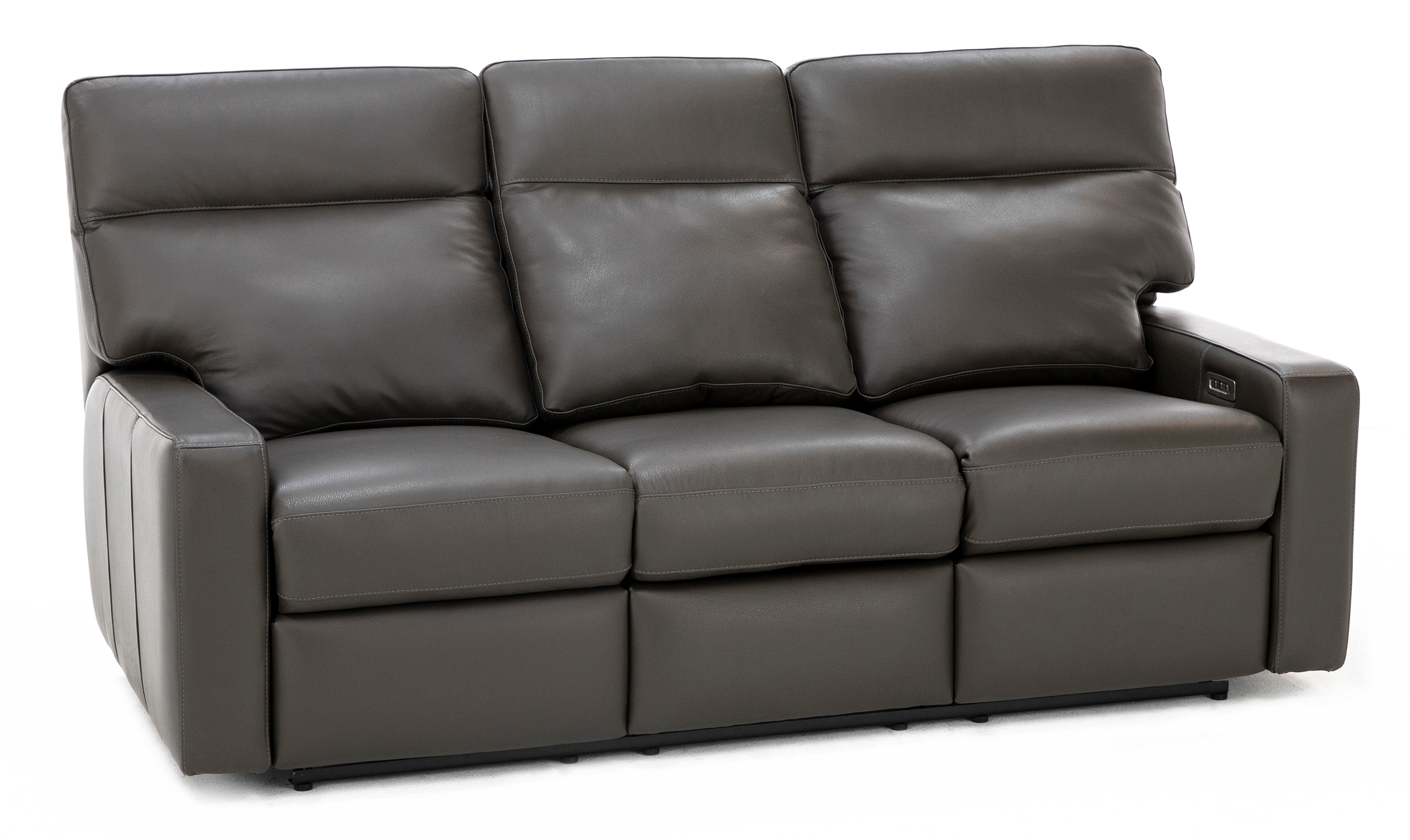 Design and Recline Lyndsey Leather Fully Loaded Reclining Sofa