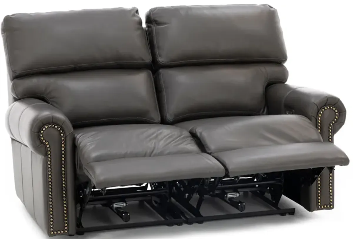 Design and Recline Connor Leather Power Reclining Loveseat