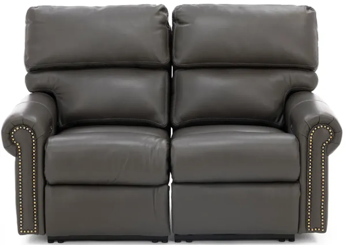 Design and Recline Connor Leather Power Reclining Loveseat