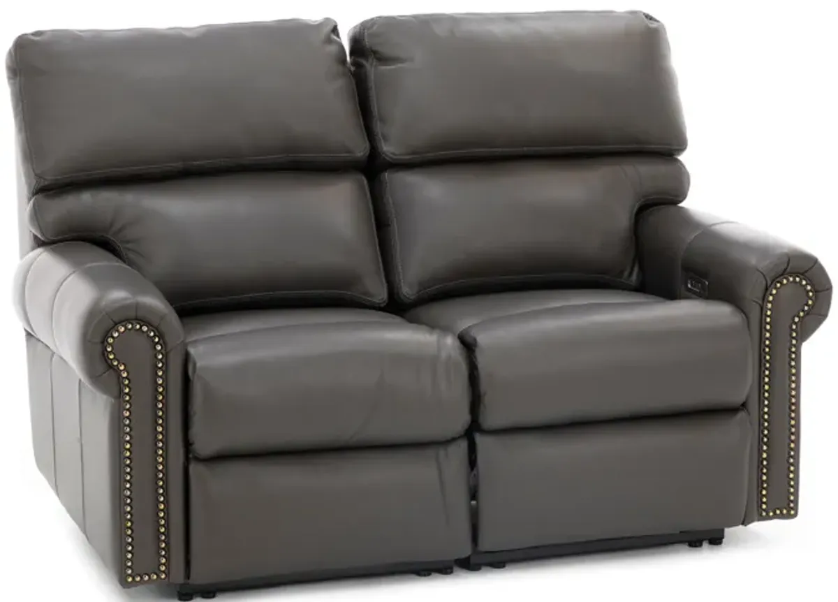 Design and Recline Connor Leather Power Reclining Loveseat