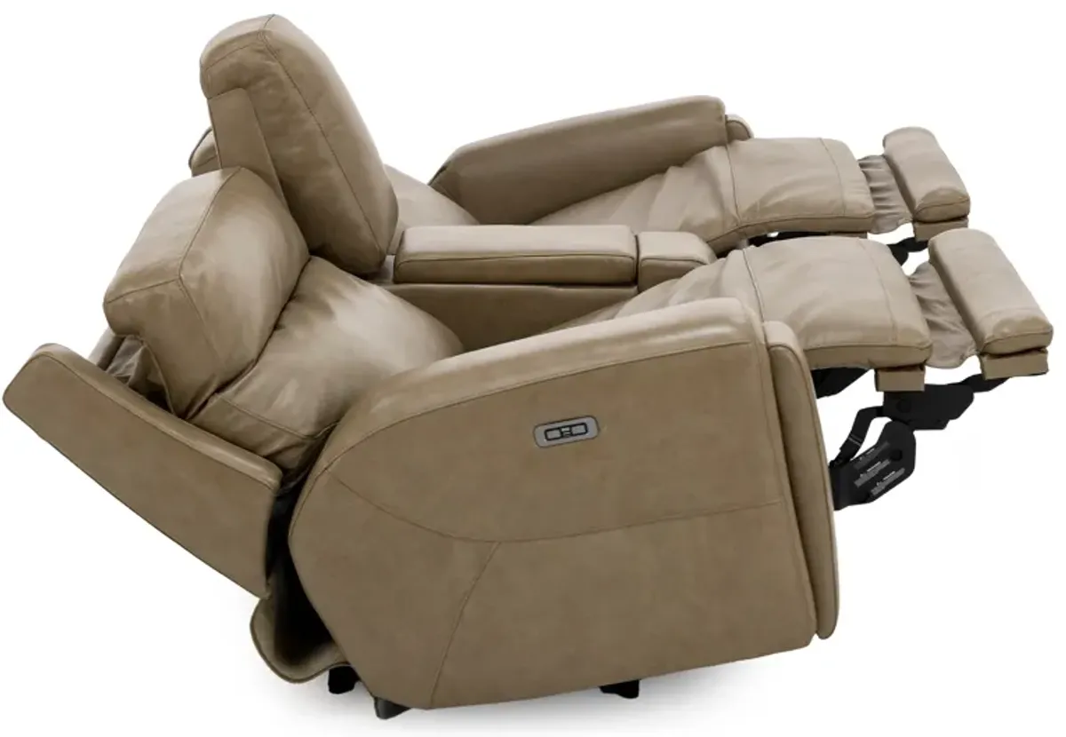 Monroe 3-Pc. Leather Power Headrest Zero Gravity Console Reclining Loveseat