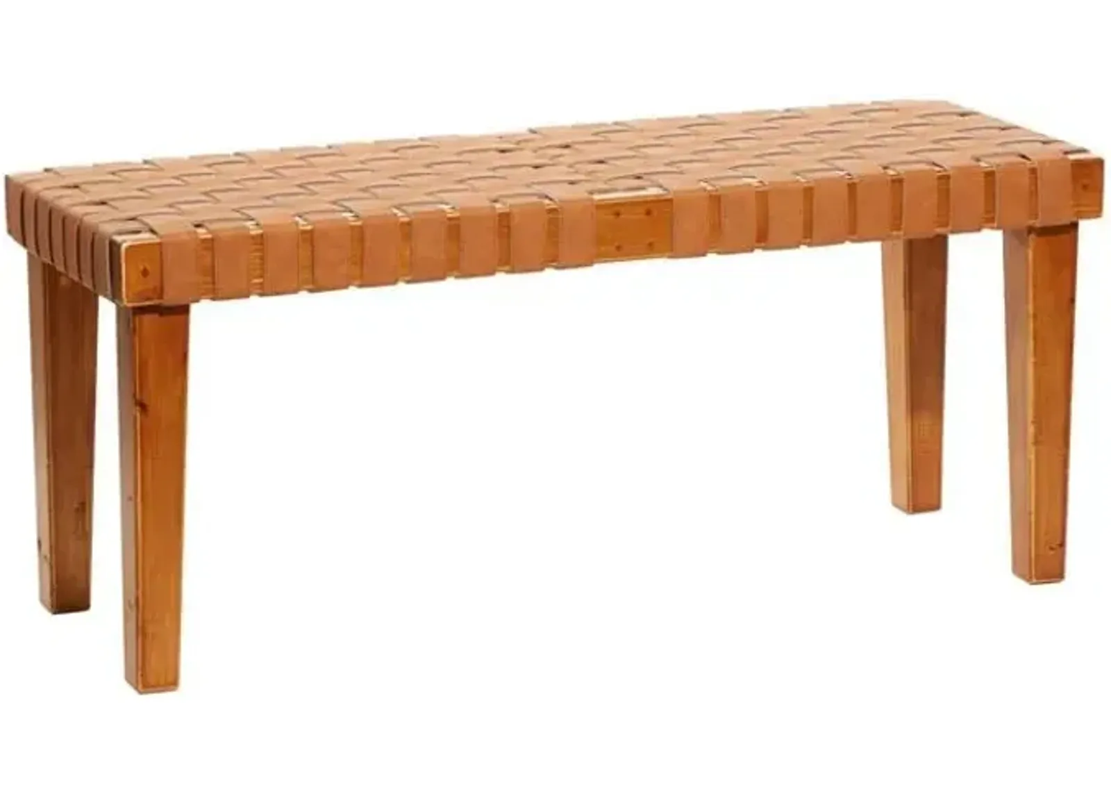 Brown Woven Bench