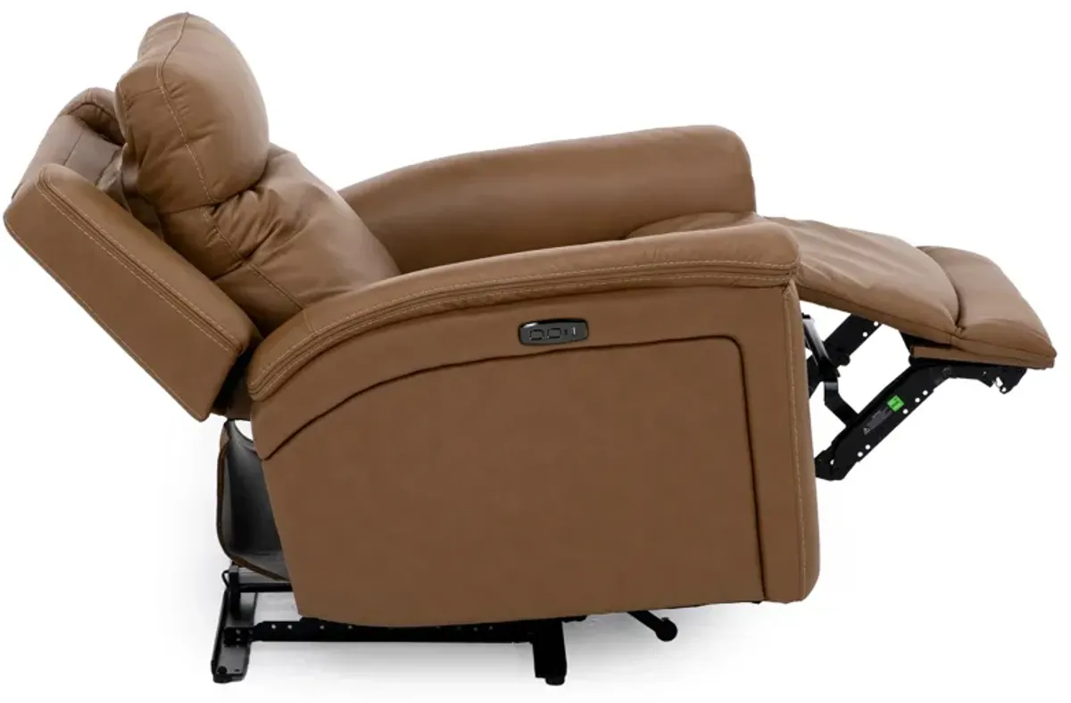 Davidson Leather Power Headrest Reclining Wall Saver Recliner