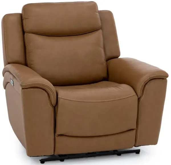 Drew & Jonathan Home Davidson Leather Power Headrest Wall Saver Recliner