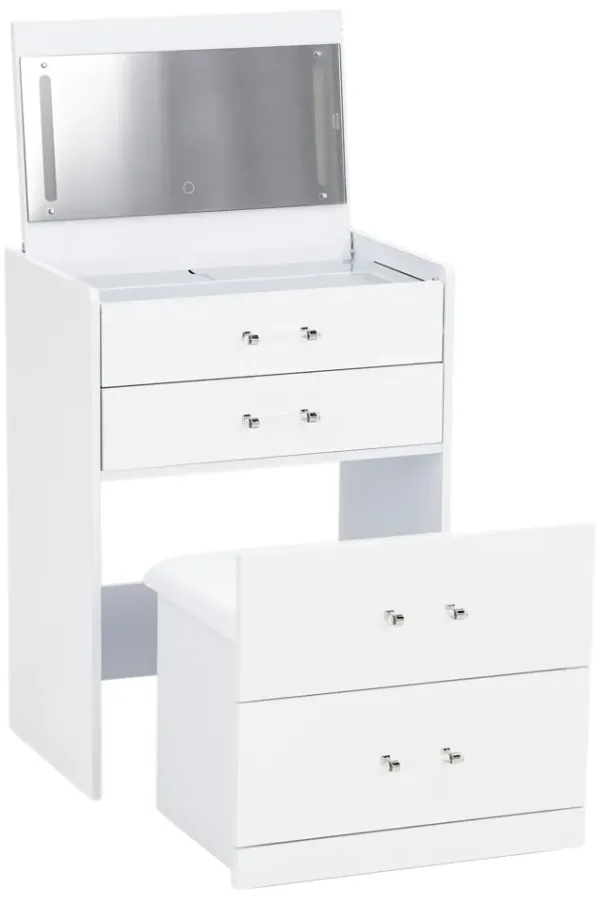 Zoe Mini Vanity In White