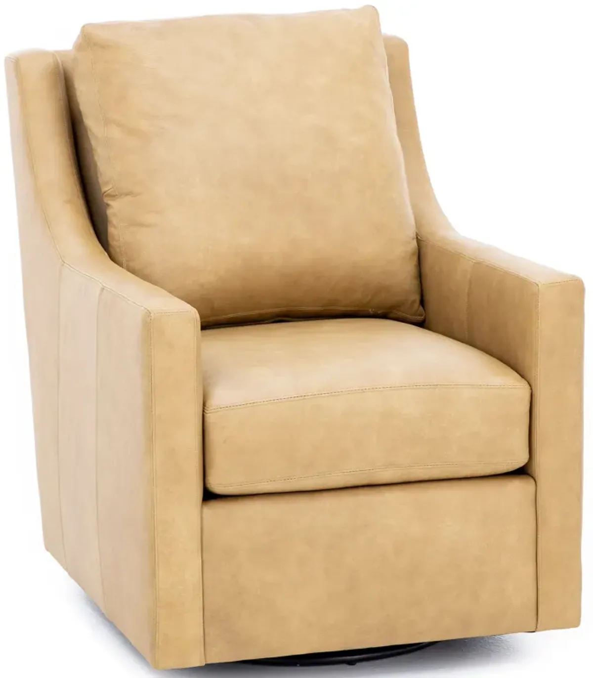 Cersei Leather Swivel Glider Accent Chair