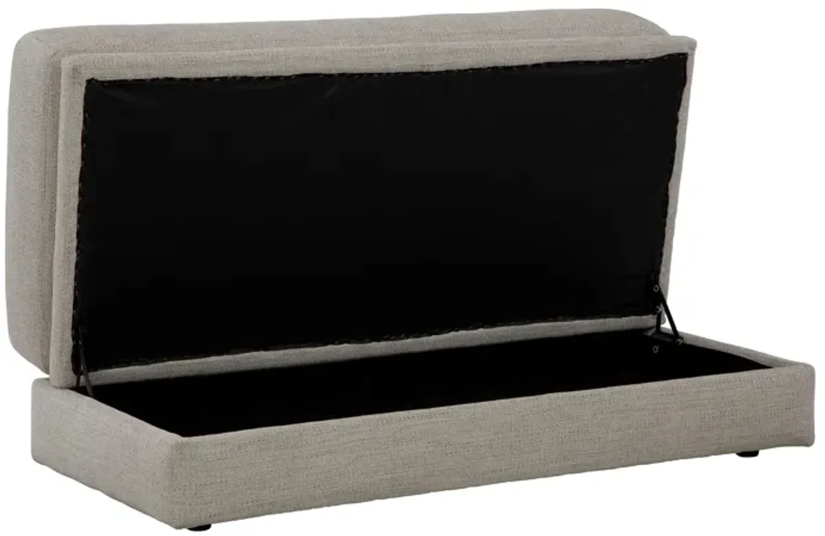 Balin Wide Storage Ottoman in Dove