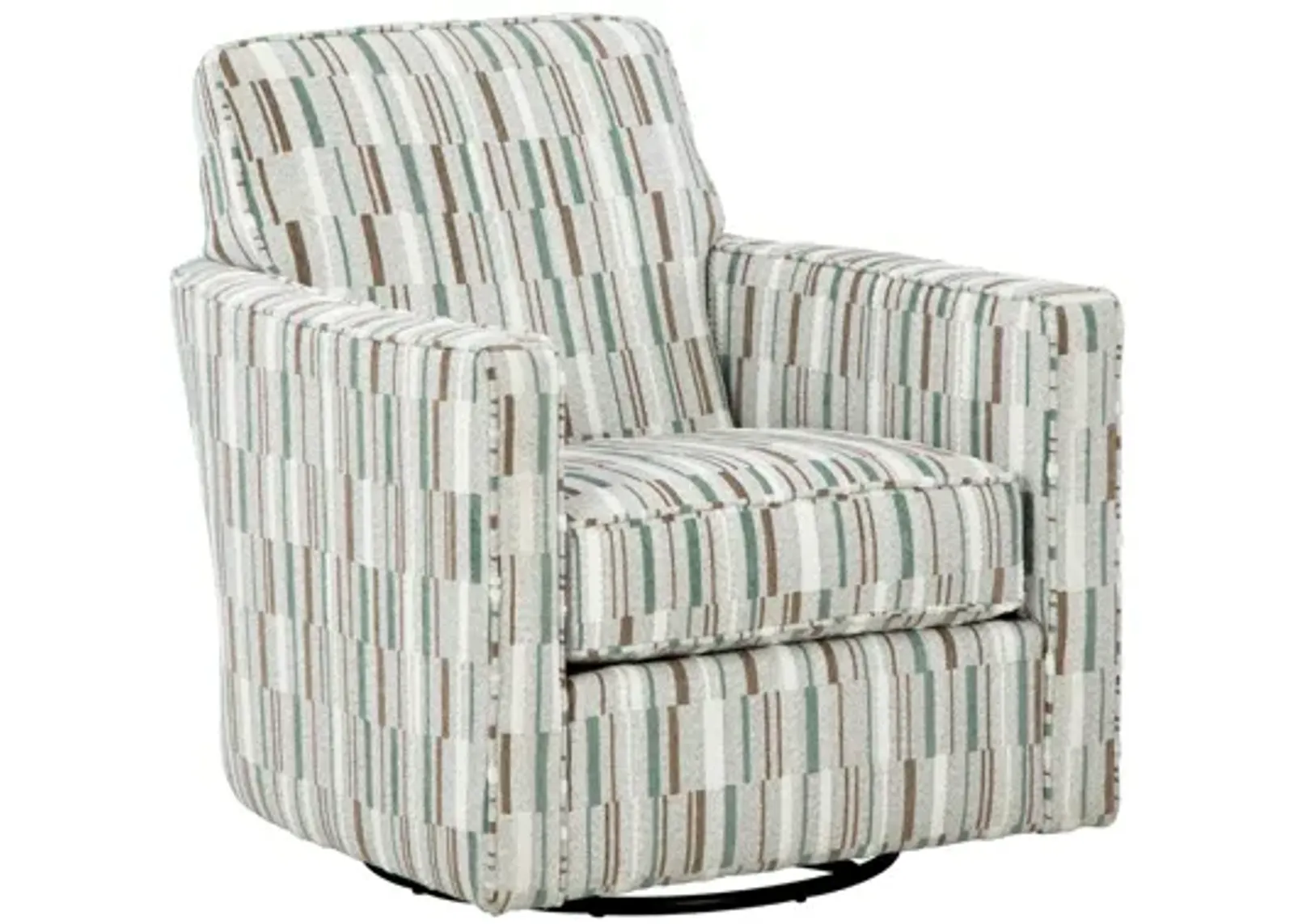 Balin Swivel Accent Chair in Coastal