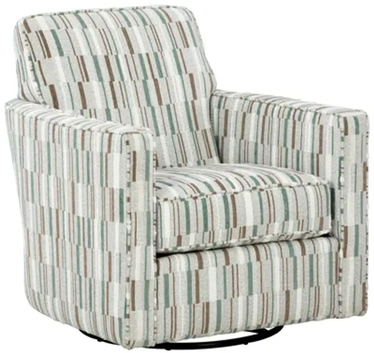 Balin Swivel Accent Chair in Coastal