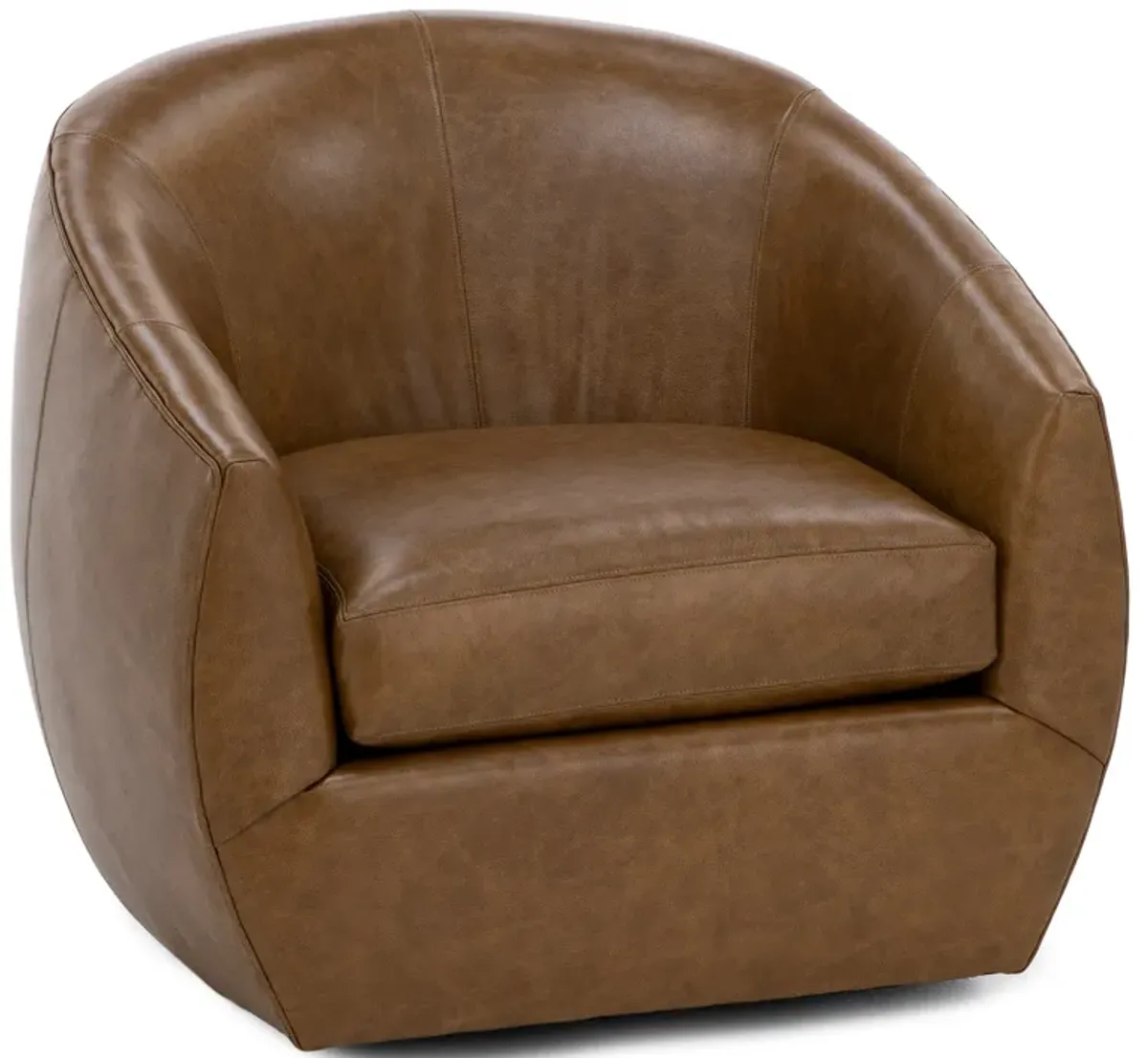 Catelyn Leather Swivel Accent Chair