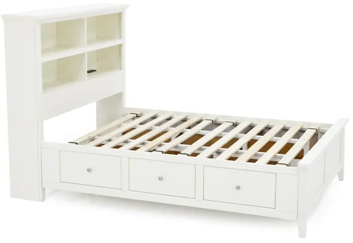 Spencer Full Bookcase Storage Bed