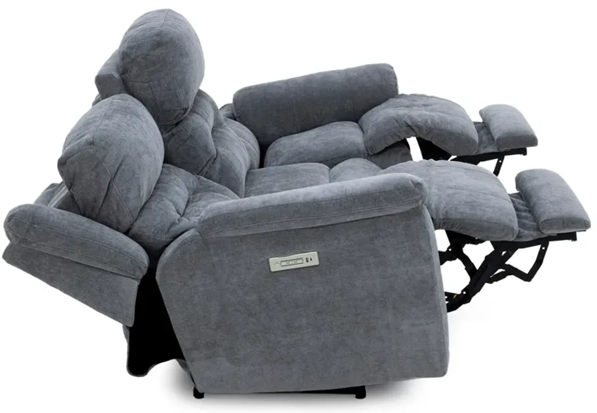 Tyson Fully Loaded Zero Gravity Reclining Sofa in Granite