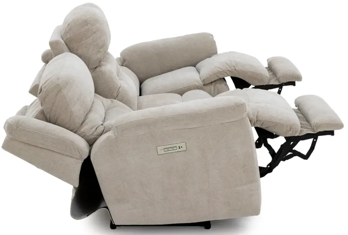 Tyson Fully Loaded Zero Gravity Reclining Sofa in Stone