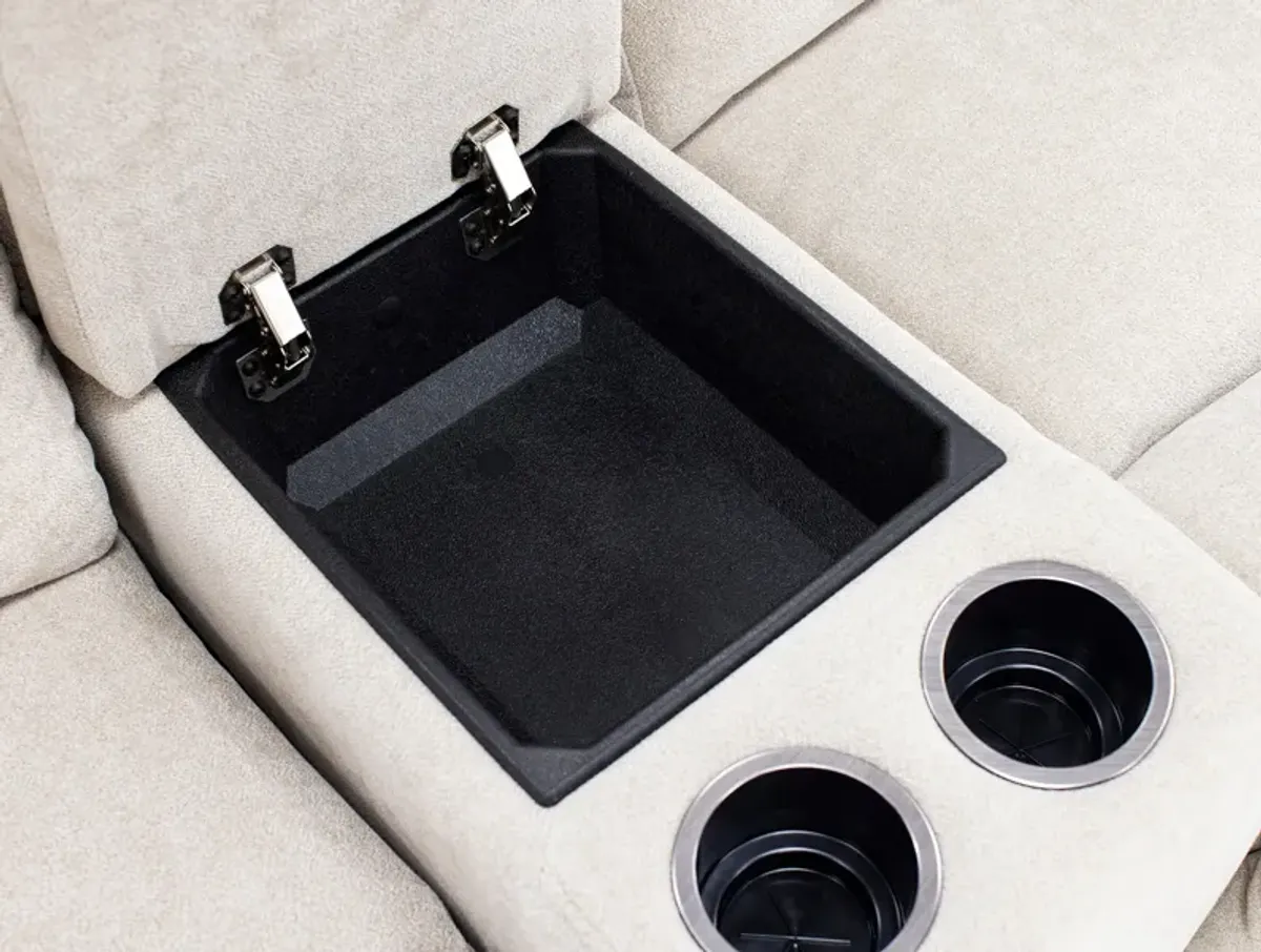 Tyson Fully Loaded Zero Gravity Reclining Sofa in Stone