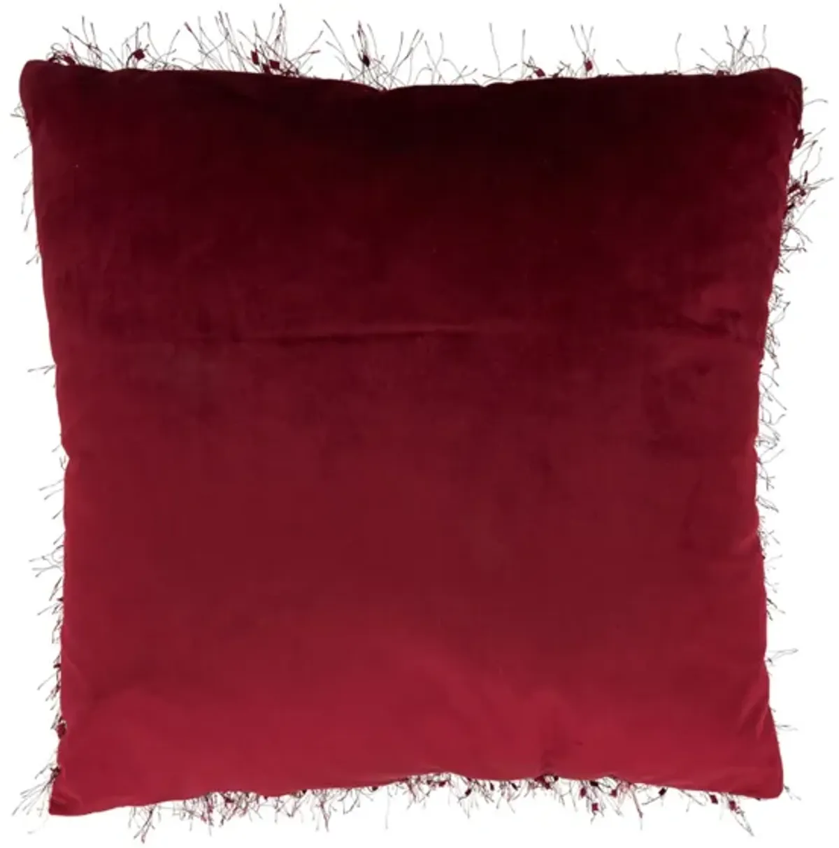 Burgundy Shimmer Poly Pillow 18"W x 18"H