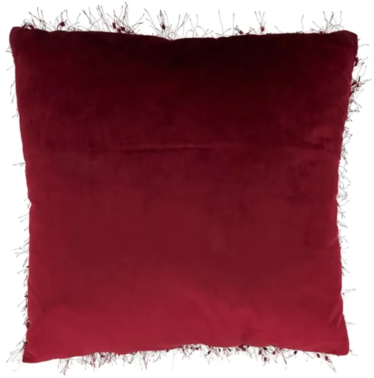 Burgundy Shimmer Poly Pillow 18"W x 18"H