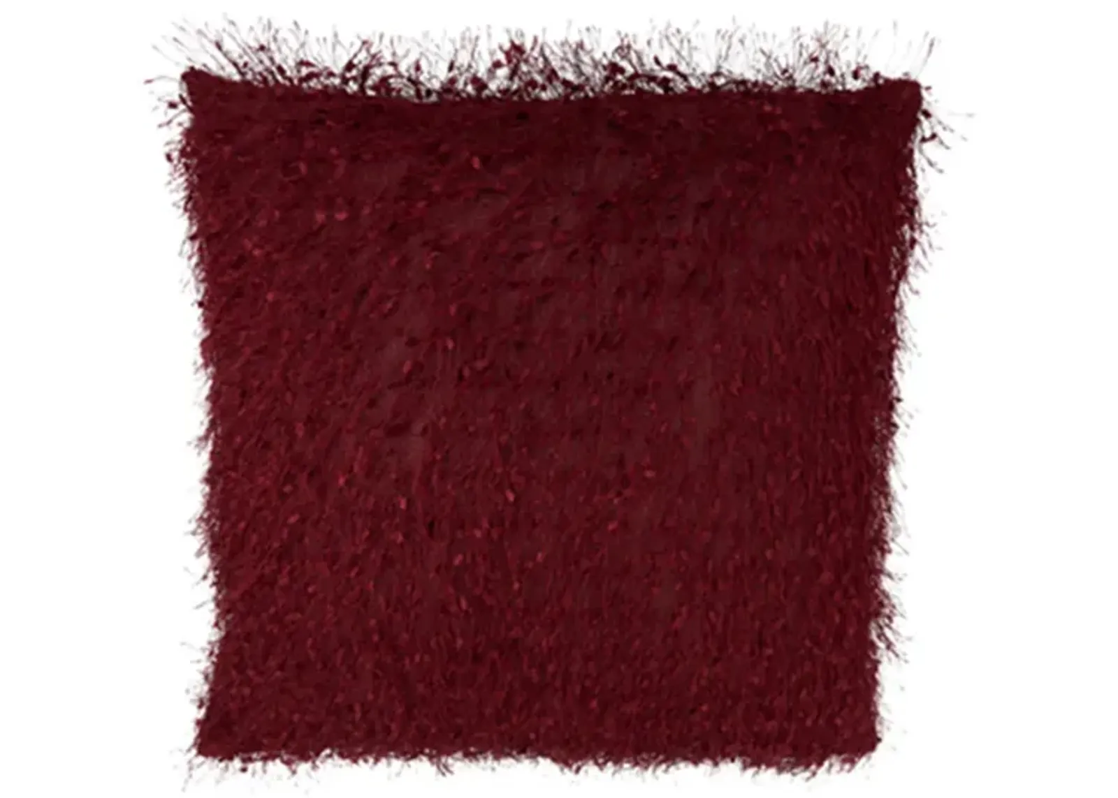 Burgundy Shimmer Poly Pillow 18"W x 18"H