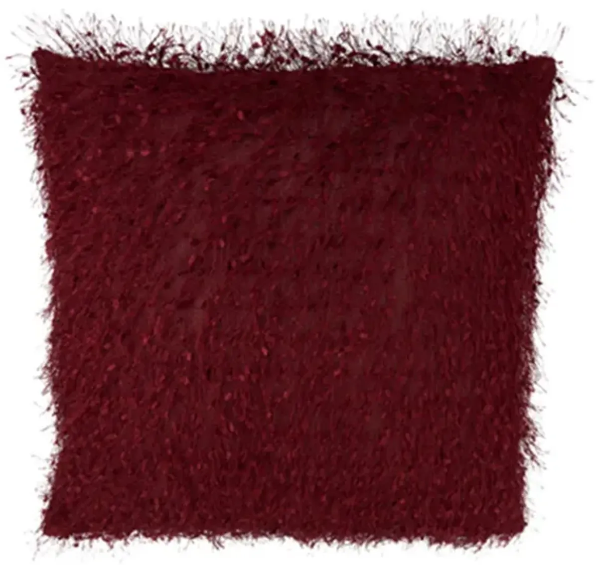 Burgundy Shimmer Poly Pillow 18"W x 18"H