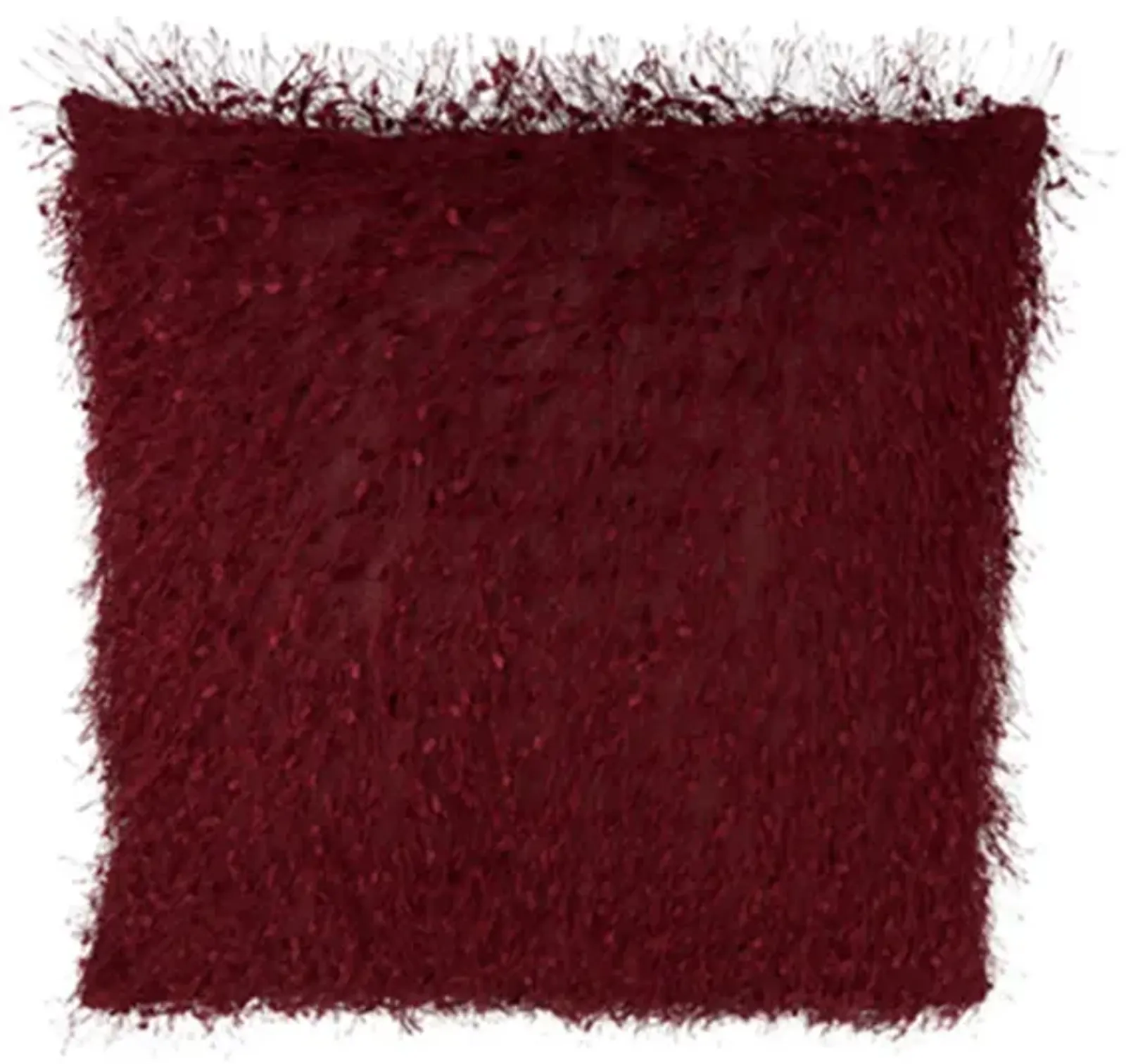 Burgundy Shimmer Poly Pillow 18"W x 18"H