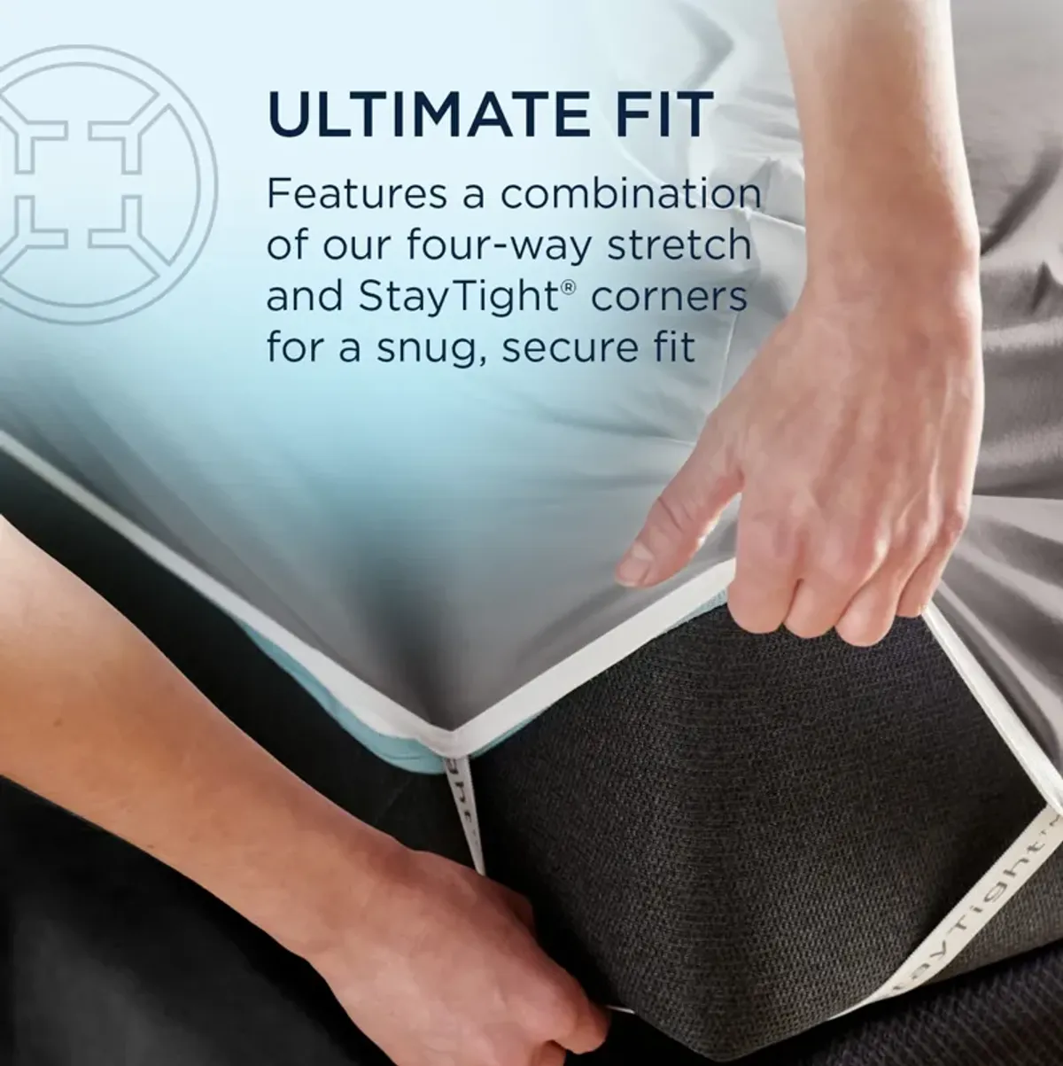 Adapt Luxe Egyptian Cotton Graphite Split King Sheet Set