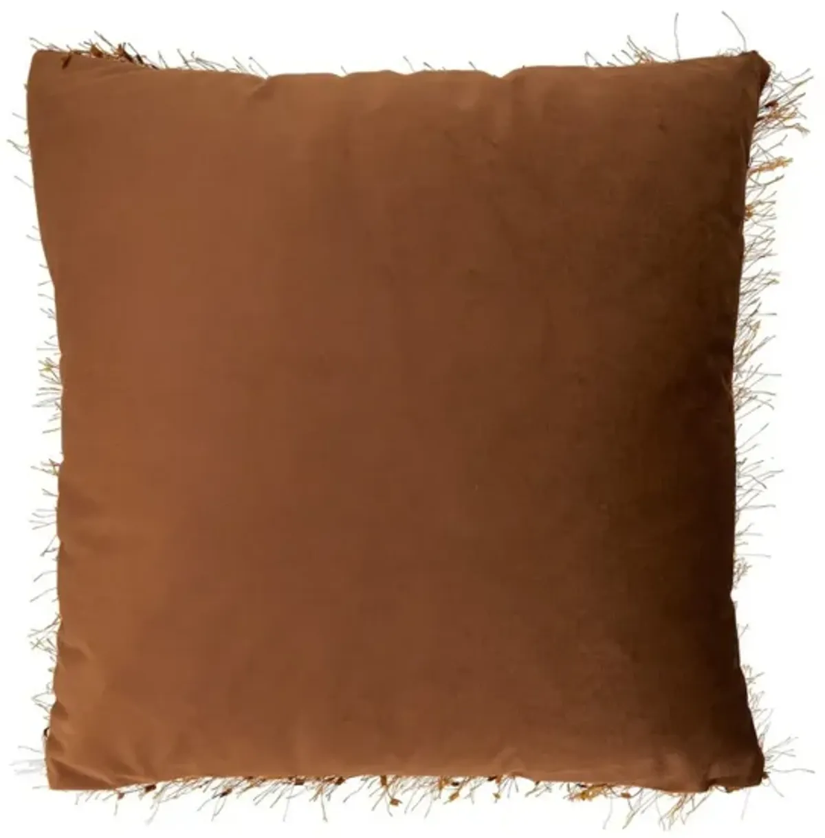 Rust Shimmer Poly Pillow 18"W x 18"H