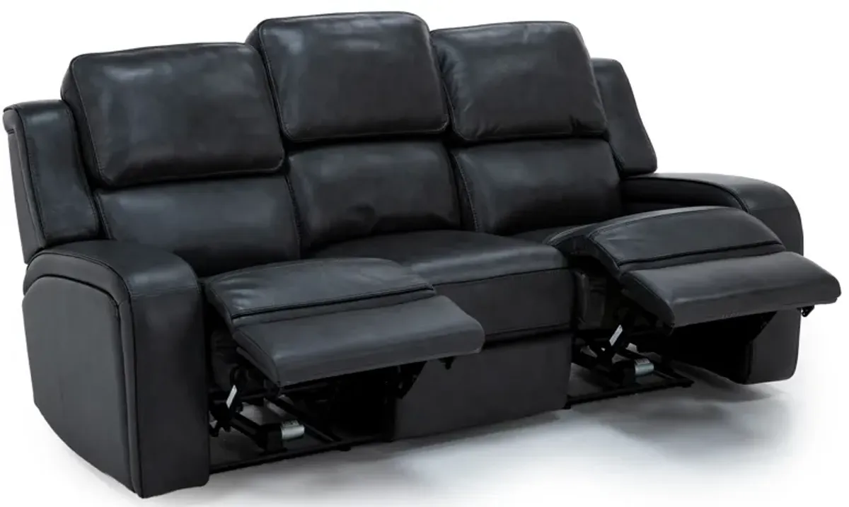 Liam Leather Fully Loaded Zero Gravity Reclining Sofa With Drop Down Table, Massage & Immersive Audi