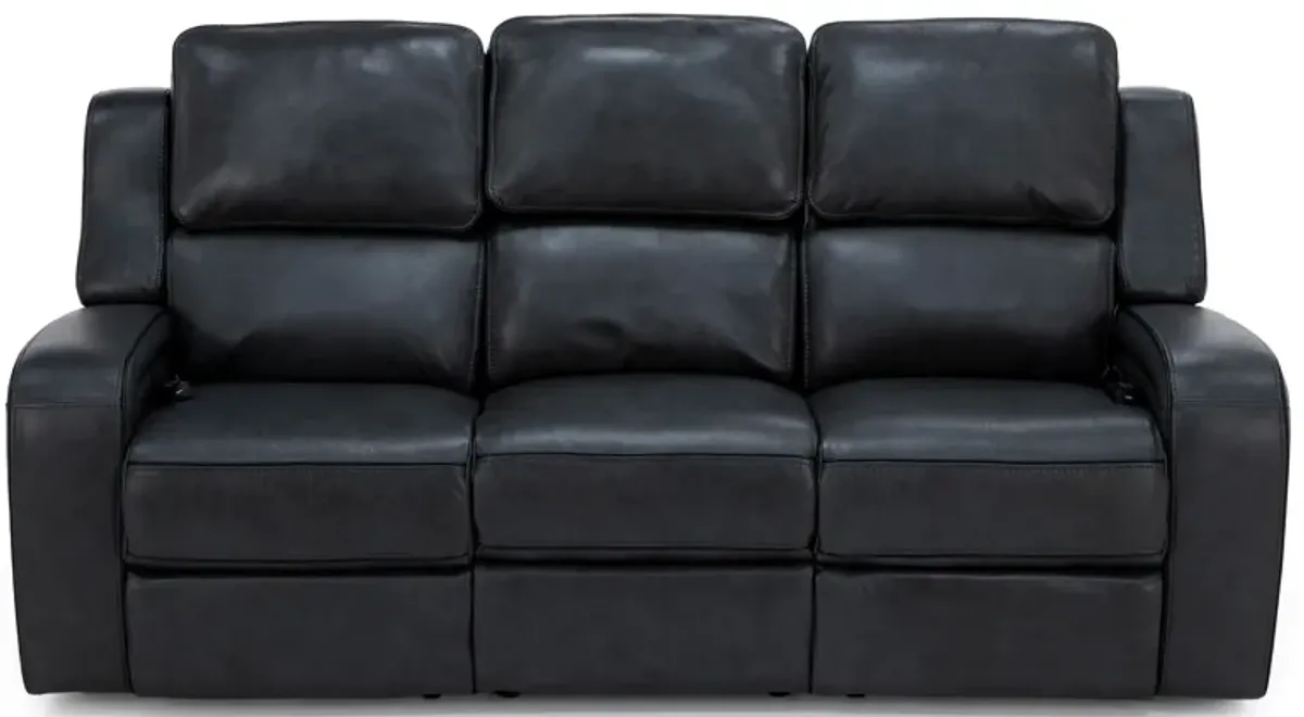 Liam Leather Fully Loaded Zero Gravity Reclining Sofa With Drop Down Table, Massage & Immersive Audi