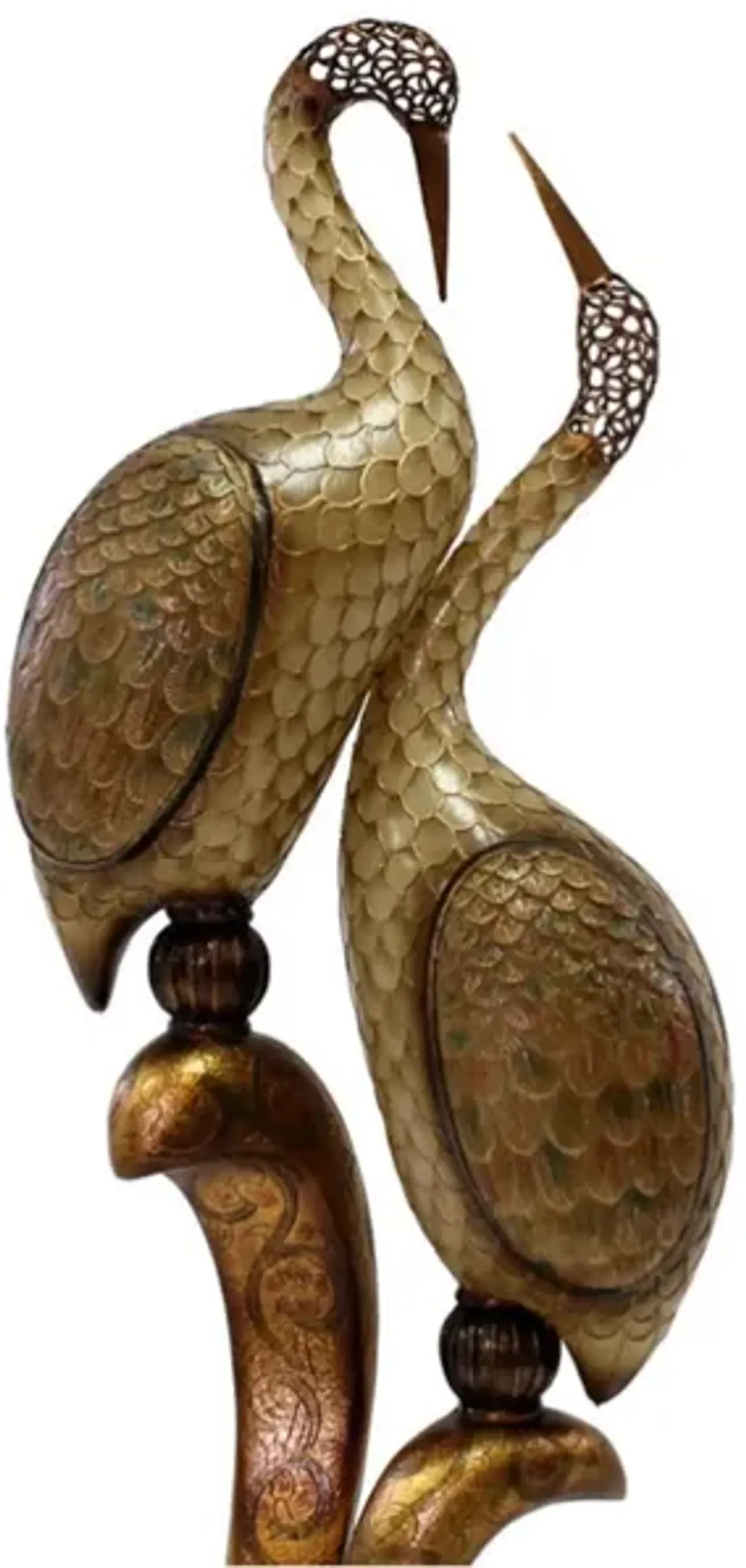 Swan with 2 Egrets Floor Lamp 85"H