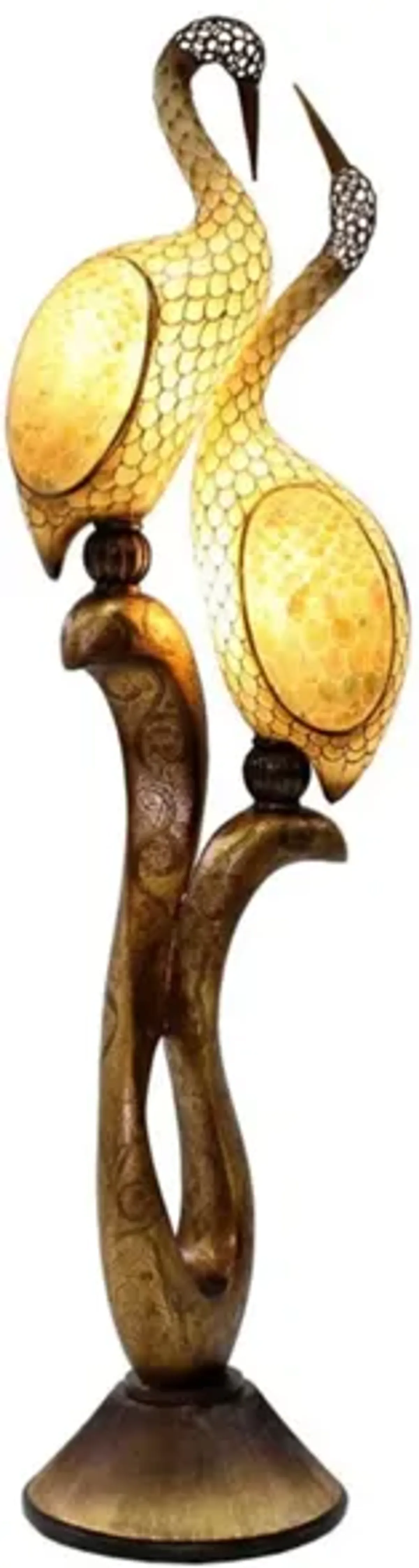 Swan with 2 Egrets Floor Lamp 85"H