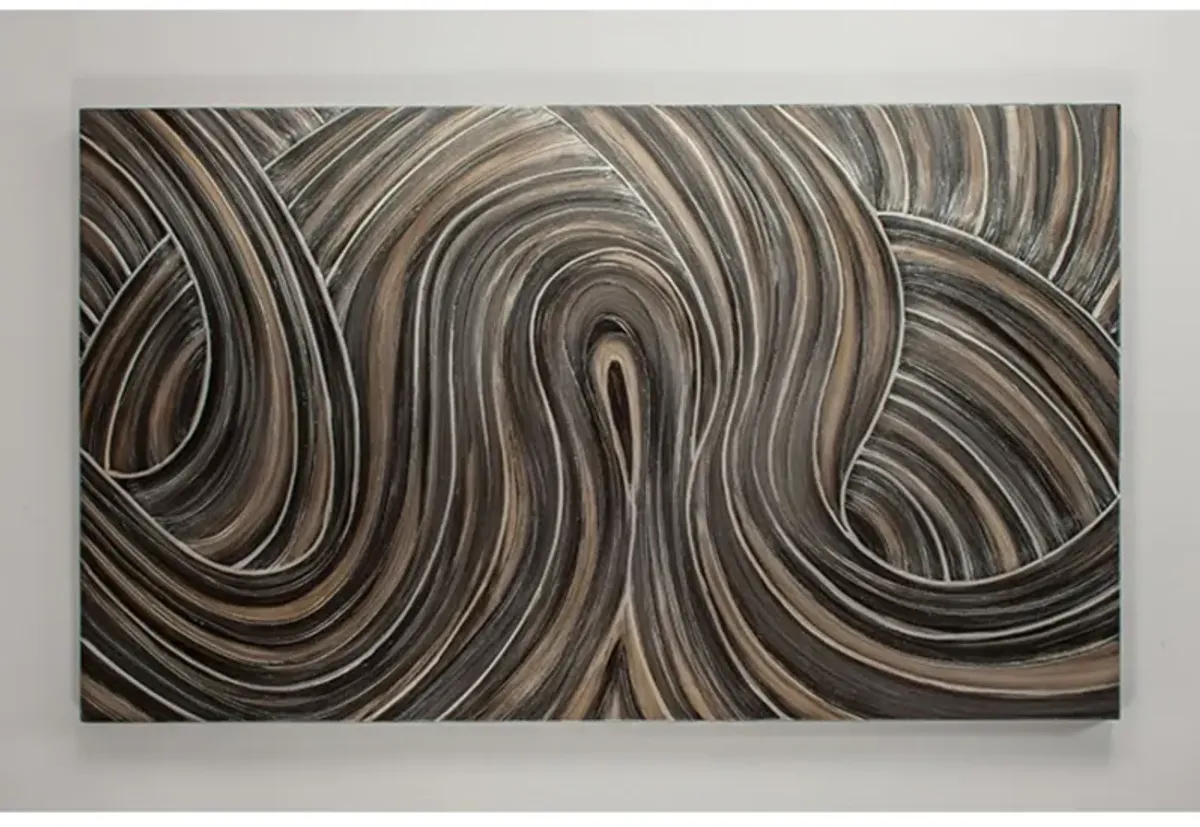 Bronze Wood Swirl Design Wall Decor 32"W x 54"H