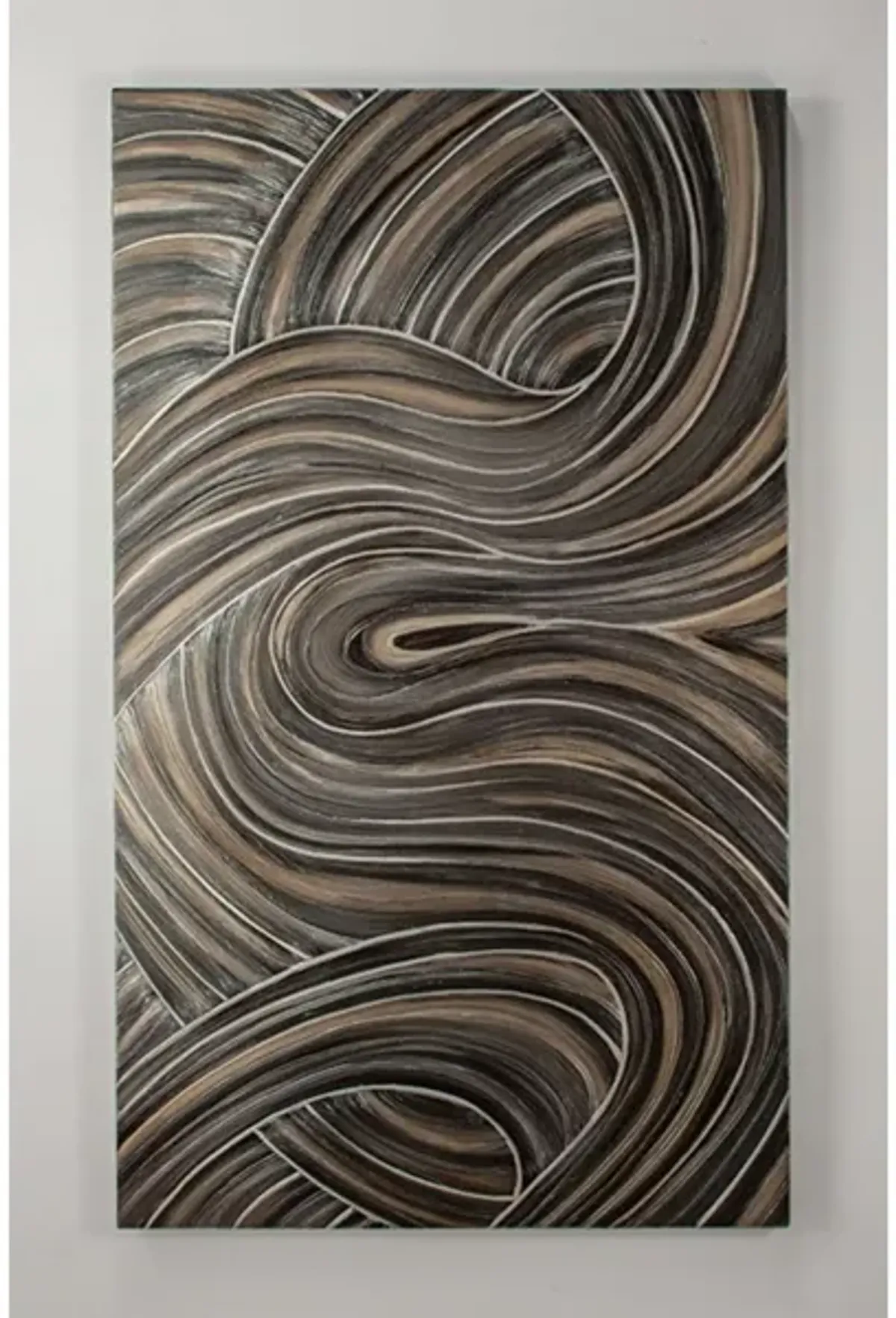 Bronze Wood Swirl Design Wall Decor 32"W x 54"H