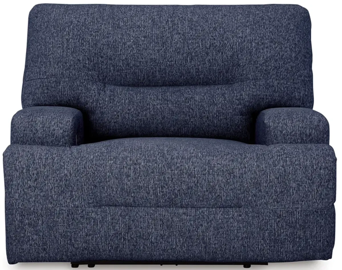 Macklin Power Headrest Zero Gravity Oversized Recliner in Navy