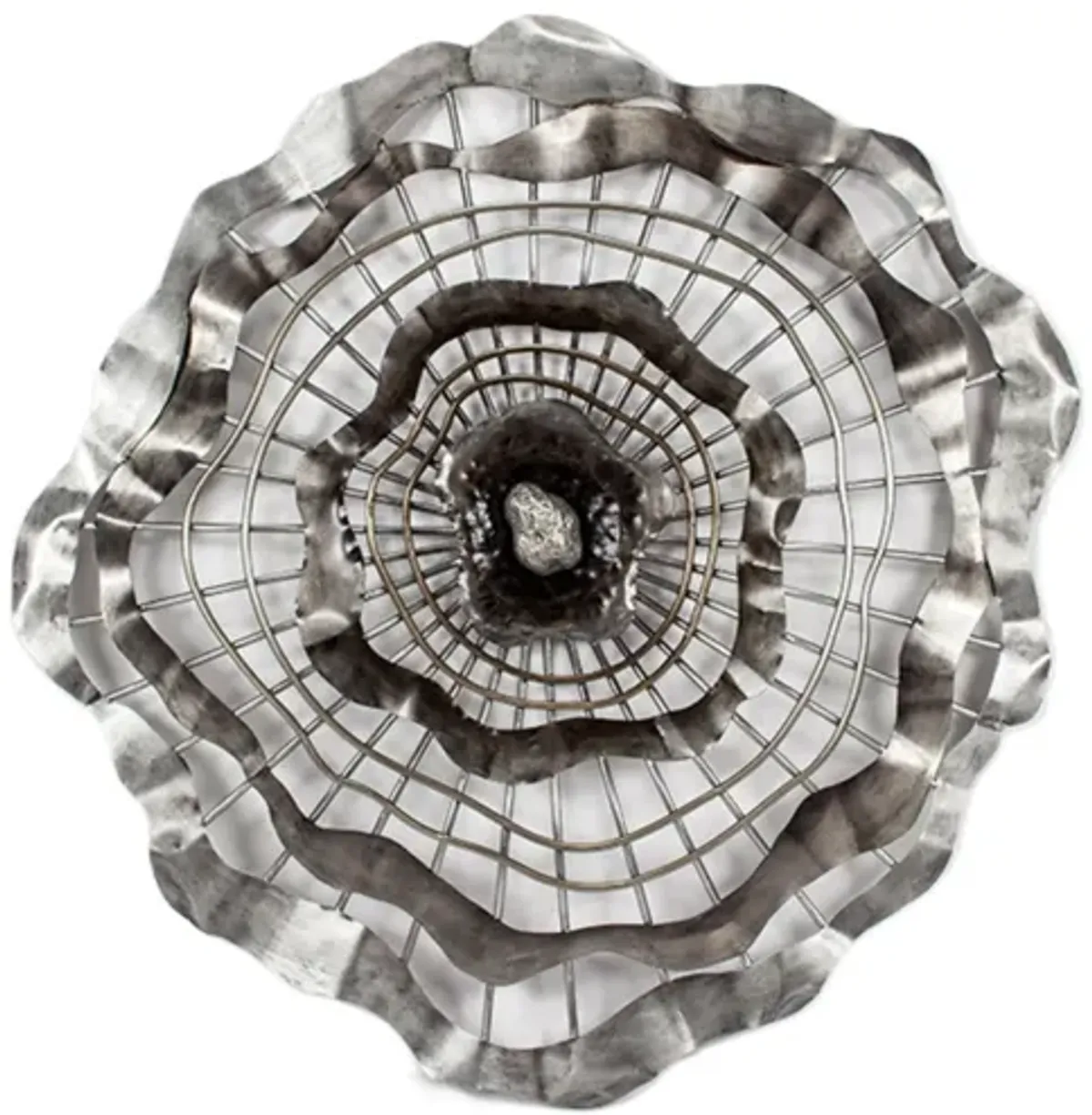 Silver Metal Web Design Wall Decor 52" Round