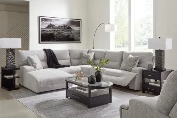 Macklin 5-Pc. Power Headrest Zero Gravity Reclining Modular With Next-Gen Nuvella Performance Fabric