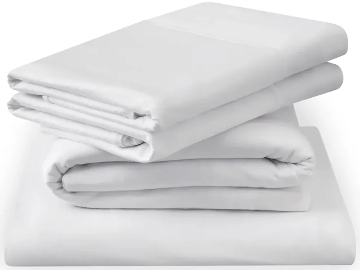 Breeze Cooling White Twin XL Sheet Set