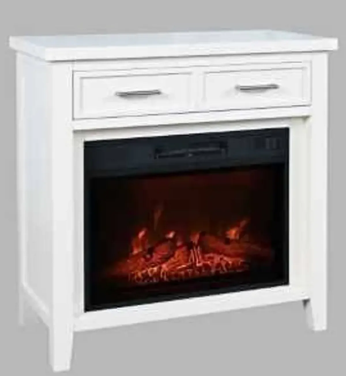 Essentials White 32" Fireplace