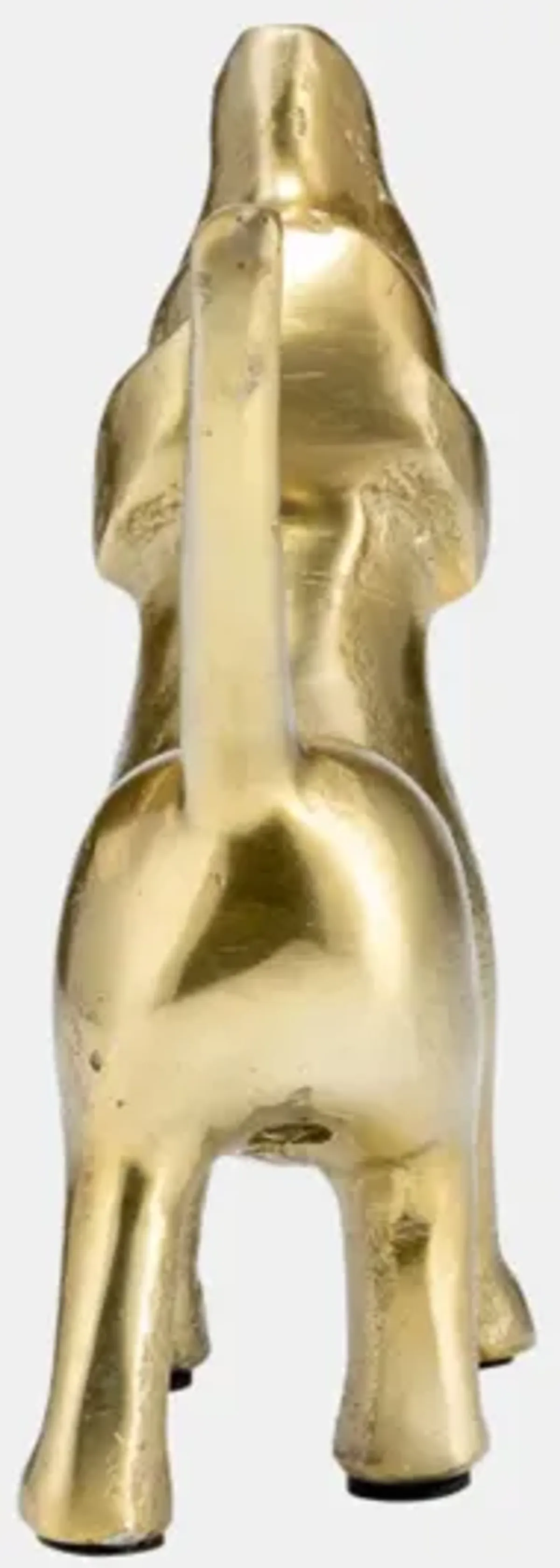 Gold Metal Dog Sculpture 8"W x 6"H