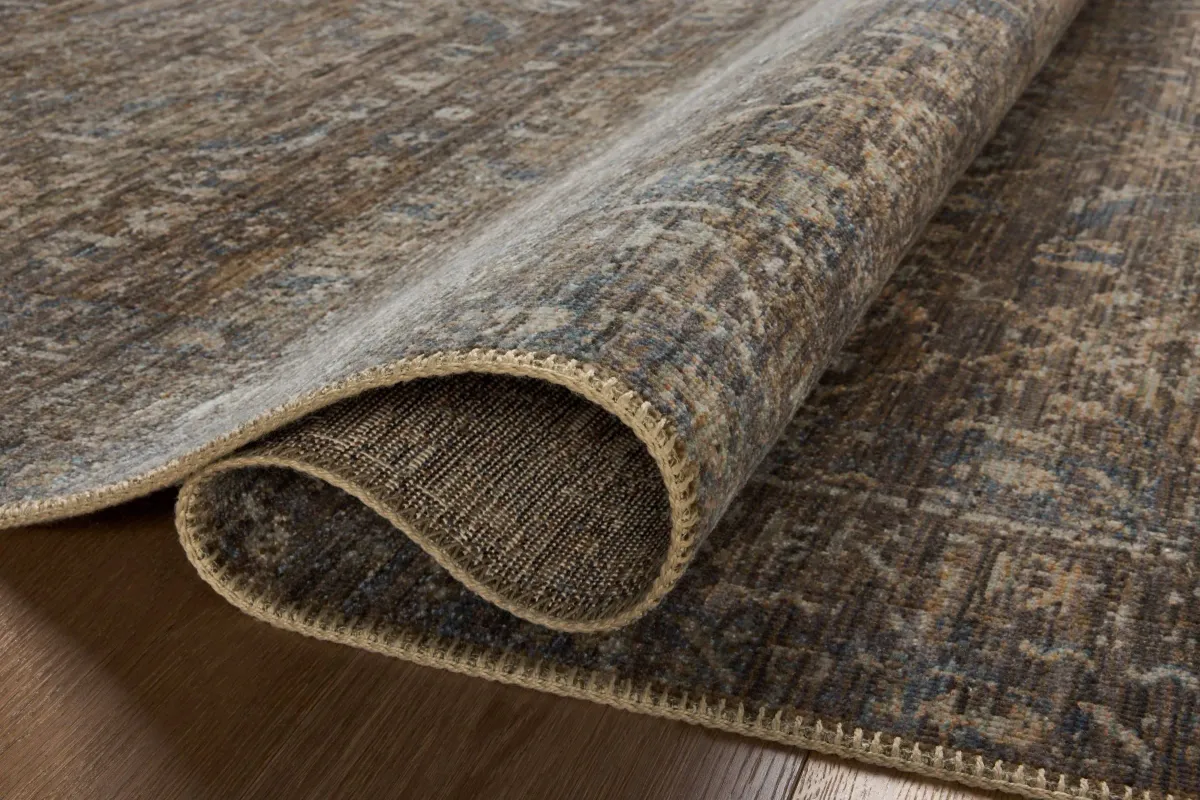 Heritage Lagoon/Tobacco Area Rug 6'W x 9'L