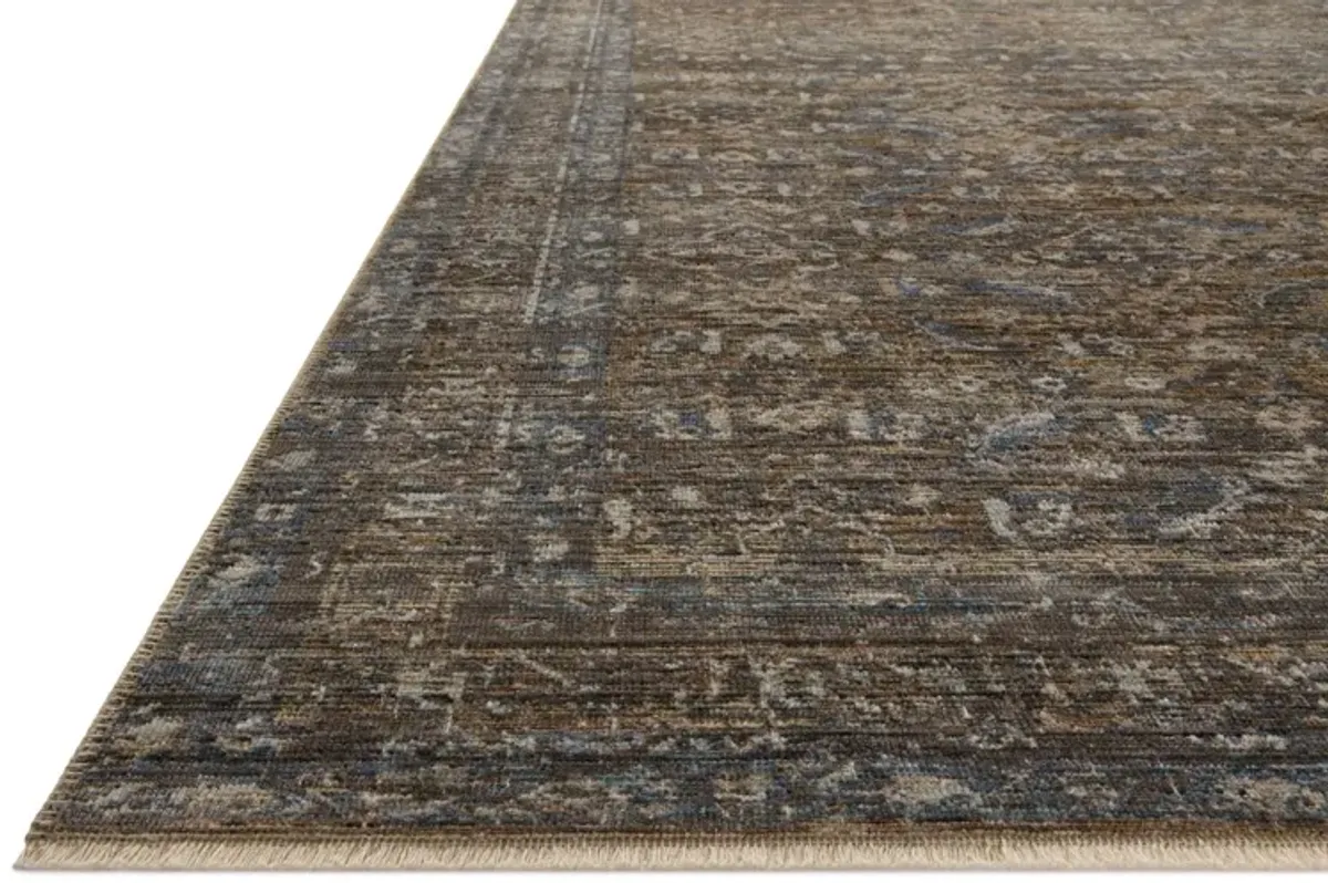 Heritage Lagoon/Tobacco Area Rug 6'W x 9'L