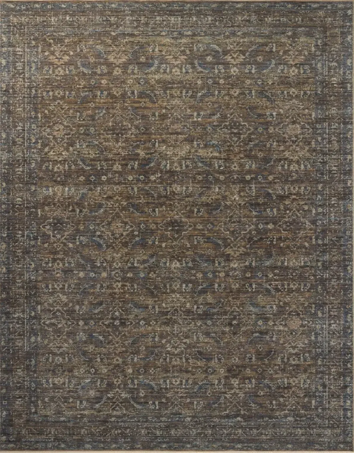 Heritage Lagoon/Tobacco Area Rug 6'W x 9'L