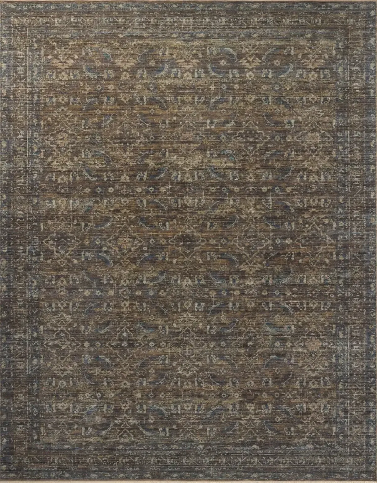 Heritage Lagoon/Tobacco Area Rug 9'W x 12'L